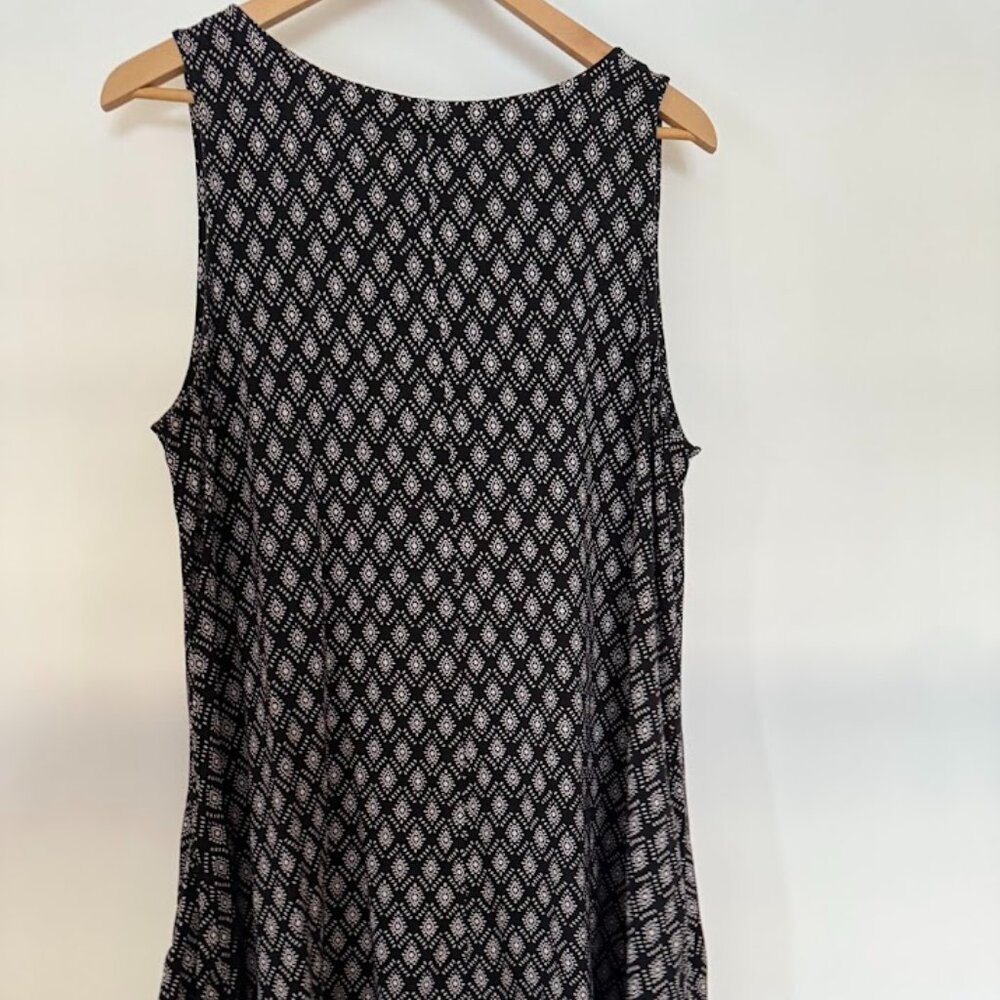 Garnet Hill Button Up Black Jersey Tank Dress , Size XLG - Picture 5 of 7